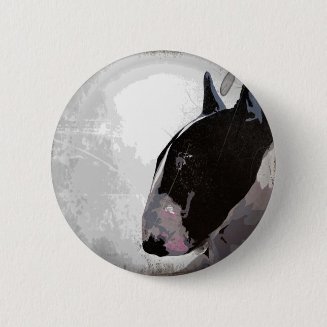 English bull terrier badge buttons. (Front)