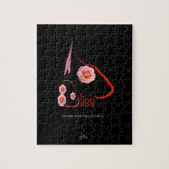 English Bull Terrier Bliss with roses Pet Art  Jigsaw Puzzle (Vertical)