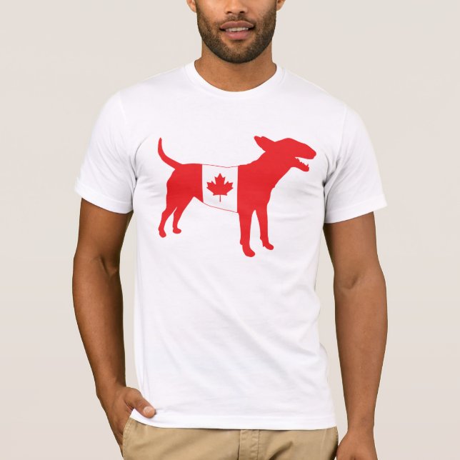 English Bull Terrier / Canadian Flag Tee (Front)