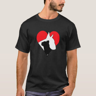English Bull Terrier Dog And Cat Love T-Shirt