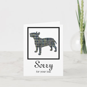 English Bull Terrier Dog Pet Sympathy Card