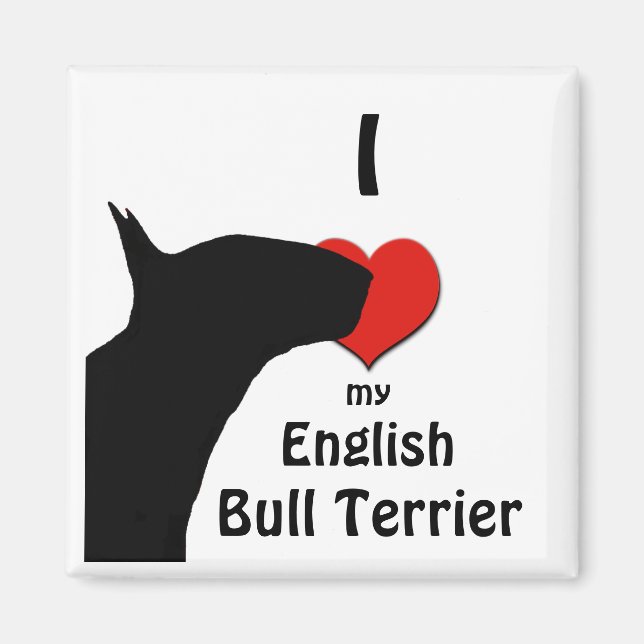 English Bull Terrier Fridge Magnet (Front)