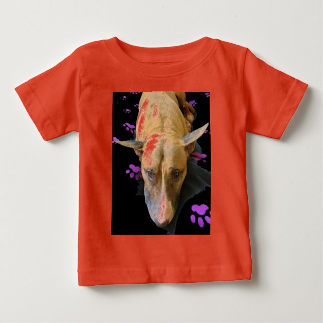 English Bull Terrier Infants Baby Shirts (Front)