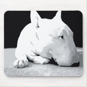 English Bull Terrier, Pop Art Print Mouse Pad