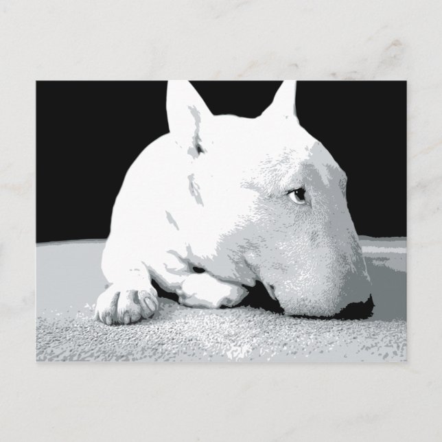 English Bull Terrier, Pop Art Print Postcard (Front)