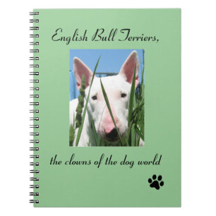 English Bull Terrier the Clowns of the Dog World Spiral Notebook
