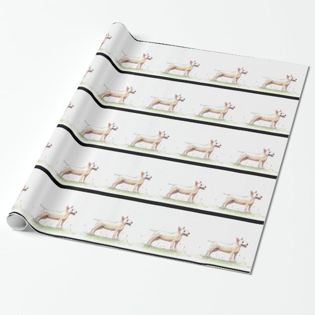 English Bull Terrier Wrapping Paper (Unrolled)