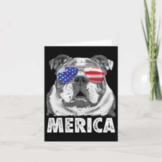 English Bulldog 4th Of July Merica Men Women Usa F Card