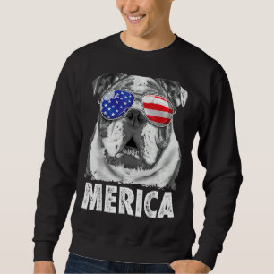 English Bulldog 4th Of July Merica Men Women Usa Sweatshirt
