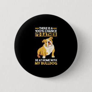 English Bulldog  6 Cm Round Badge