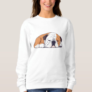 English Bulldog Adorable Cute Animal Sleeping Calm Sweatshirt
