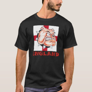 English Bulldog and St Georges Flag ENGLAND T-Shirt
