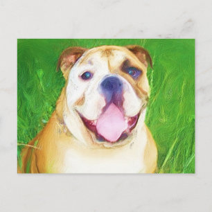 English Bulldog Art postcard