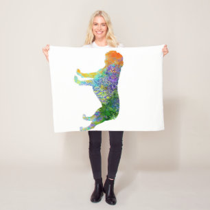 English Bulldog Art Watercolor   Watercolor Lover Fleece Blanket