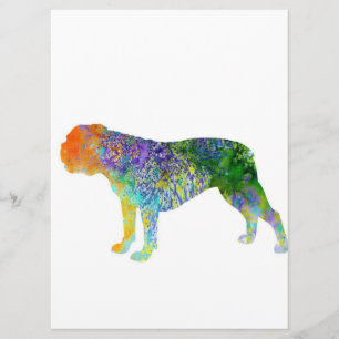 English Bulldog Art Watercolor   Watercolor Lover Menu