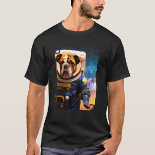 English Bulldog Astronaut Outer Space Bulldog 2 T-Shirt