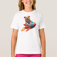 English Bulldog Astronaut Rocket Ride - Retro Spac