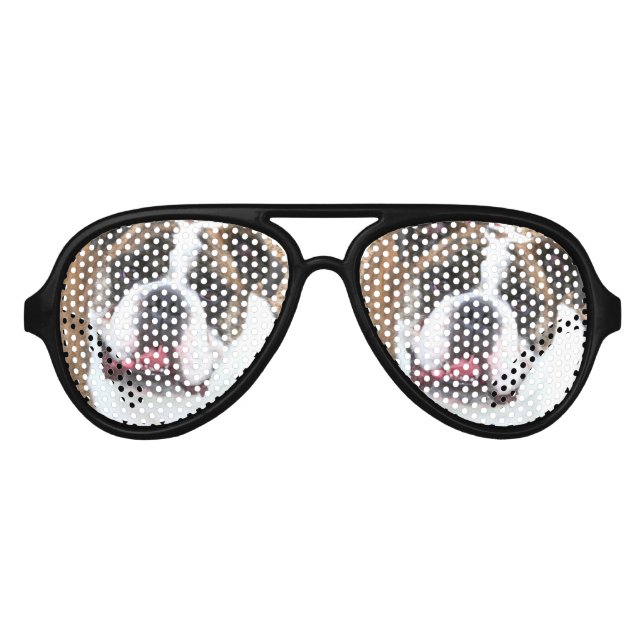 English Bulldog Aviator Sunglasses (Front)