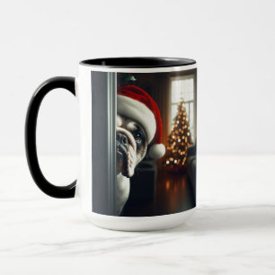 English Bulldog Bearing Treat Christmas Coffee Mug