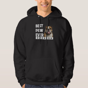English Bulldog Best Paw Ever Dad Fathers Day Dog Hoodie