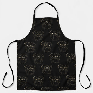 English Bulldog Black Apron