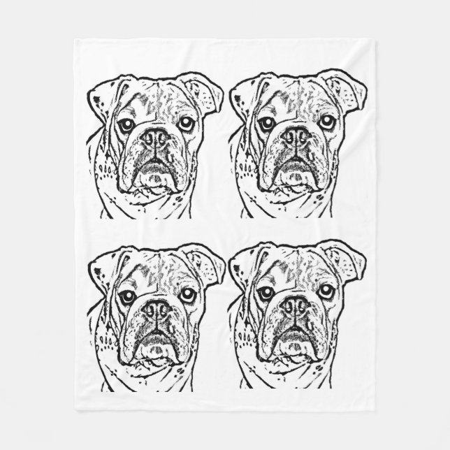 English bulldog blanket (Front)