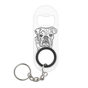 English bulldog bottle opener keychain