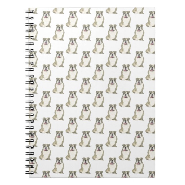 English Bulldog (Brindle) Notebook (Front)