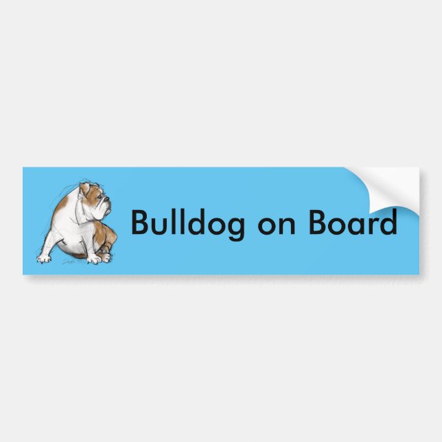 English Bulldog Bumper Sticker (Front)