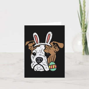 English Bulldog Bunny Dog Lover Owner Men Women Ki Card