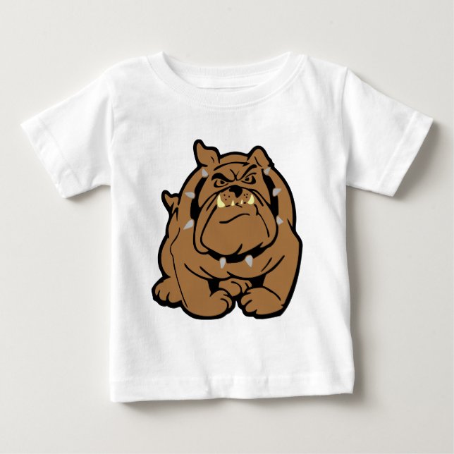 English Bulldog Cartoon Baby T-Shirt (Front)