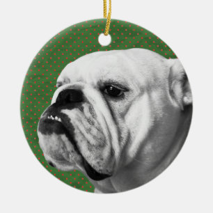 English Bulldog Ceramic Tree Decoration