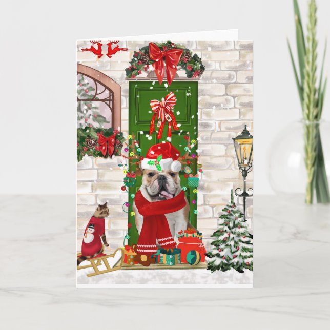 English Bulldog Christmas   Card (Front)
