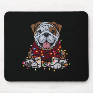 English Bulldog Christmas Cute Santa Pet For Anima Mouse Pad