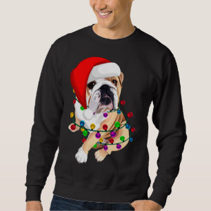 English Bulldog Christmas Dogmas Santa Hat Xmas Do Sweatshirt