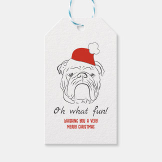 English Bulldog Christmas Gift Tags