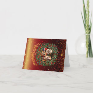 English Bulldog Christmas Holiday Card