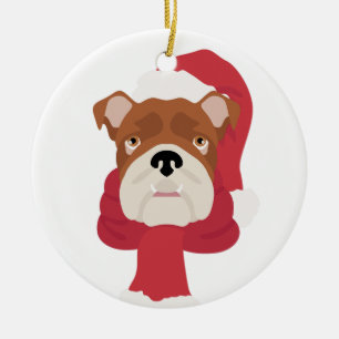 English bulldog Christmas Ornament