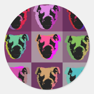 English bulldog classic round sticker