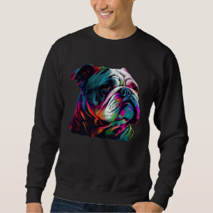 English Bulldog  Colorful Pop English Bulldog Sweatshirt