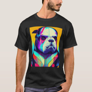 English Bulldog Colourful Pop Art Graphic Artwork T-Shirt