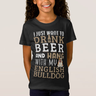 English Bulldog Dad Funny British Dog Lover Beer T-Shirt