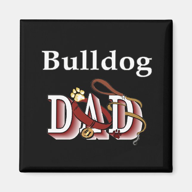 English bulldog dad Magnet (Front)