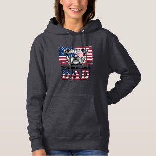 English Bulldog Dad Patriotic Vintage Shirt Design
