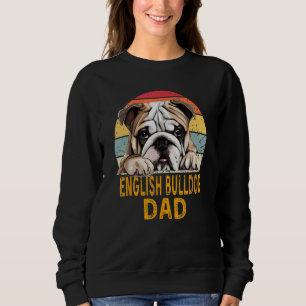 English Bulldog Dad Retro Vintage My Dogs Are My C Sweatshirt