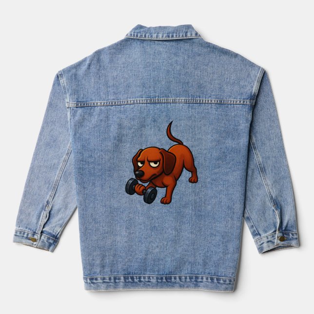 English Bulldog Denim Jacket (Back)