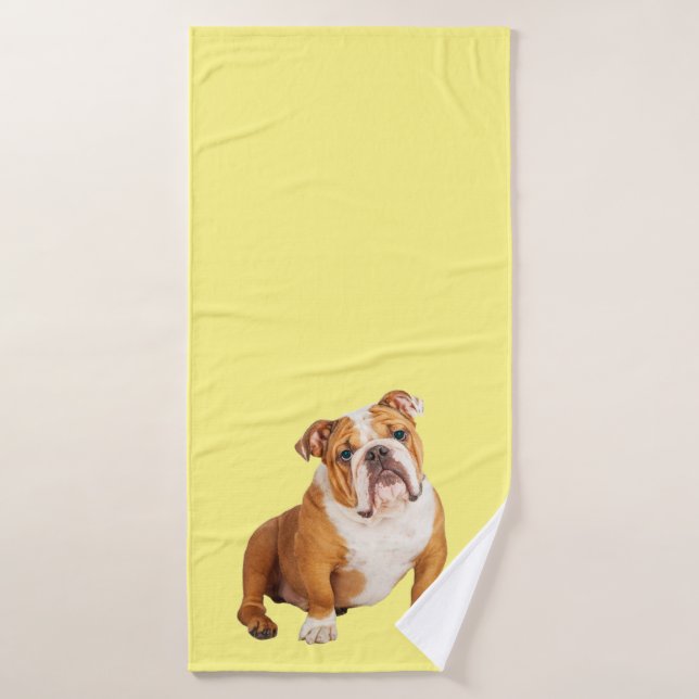English Bulldog Dog Bath Towel (Bath Towel)