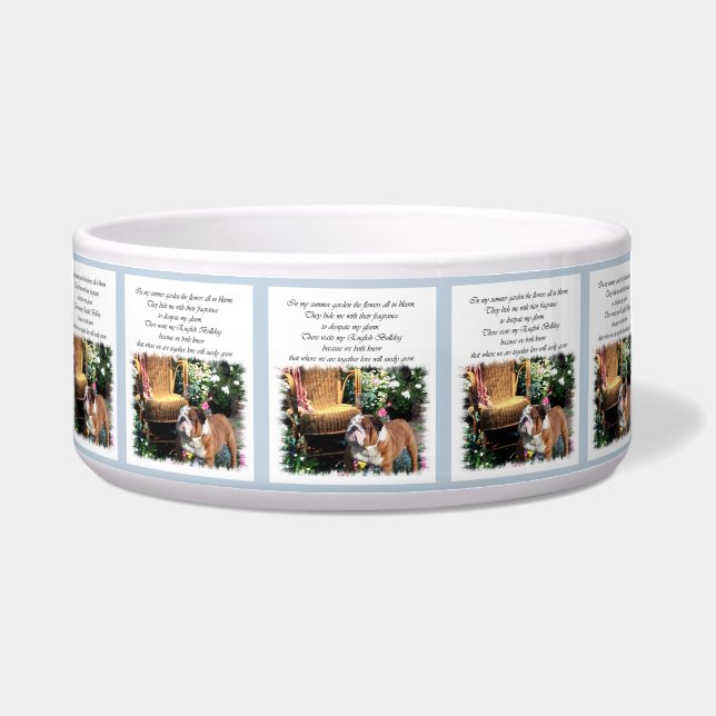 English Bulldog Dog  Bowl (Front)
