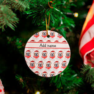 English Bulldog Dog Breed Christmas Ceramic Tree Decoration