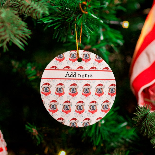 English Bulldog Dog Breed Christmas Ceramic Tree Decoration (Creator Uploaded)